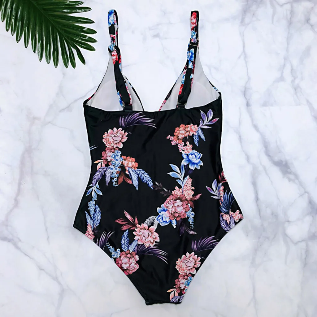 Женский комплект с бюстгальтером боди цветочным принтом пляжная одежда 1 шт.