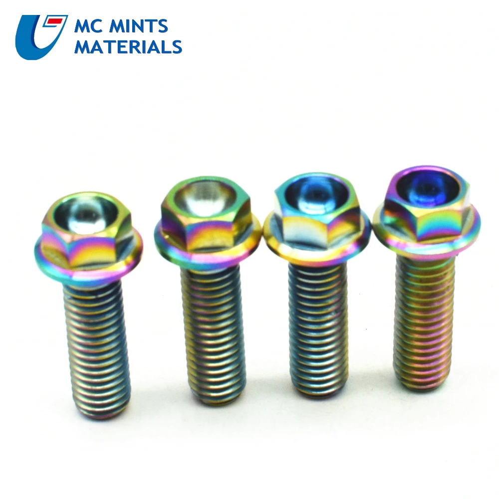 Модификационный винт для мотоцикла DIY M8 Φ Ti Bolt титановые болты золотой цвет