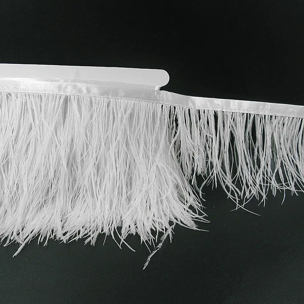 Белая лента с перьями страуса отделкой хвостом для платья вечеринки товары