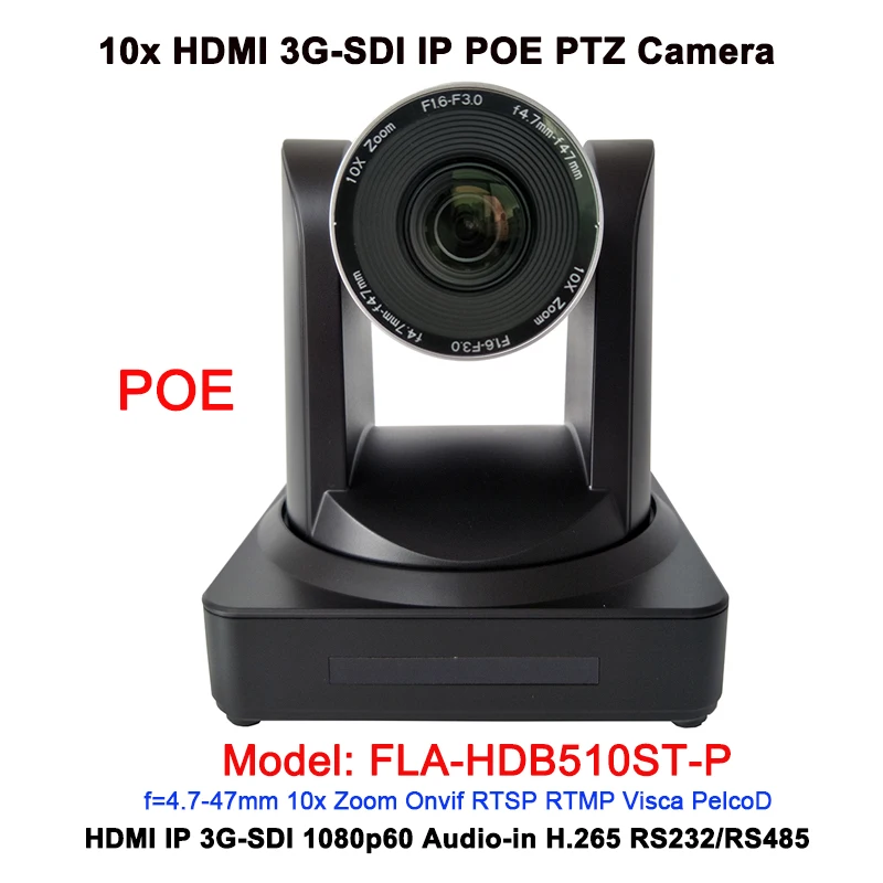 Камера POE для церкви и видео черная HD 3G SDI PTZ с 10x оптическим зумом|Камеры