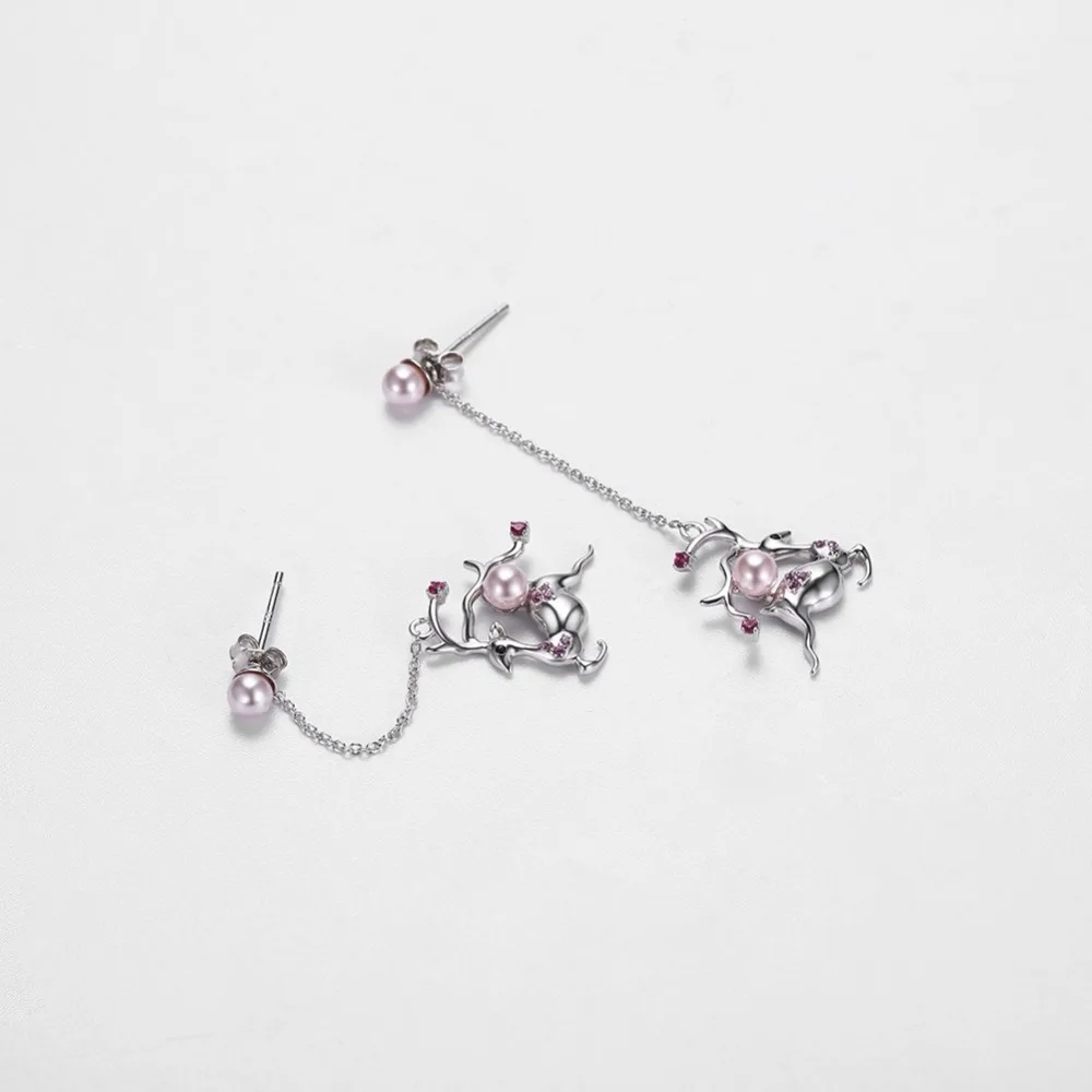 Женские серьги капли с кристаллами Swarovski LEKANI из стерлингового серебра 925 пробы