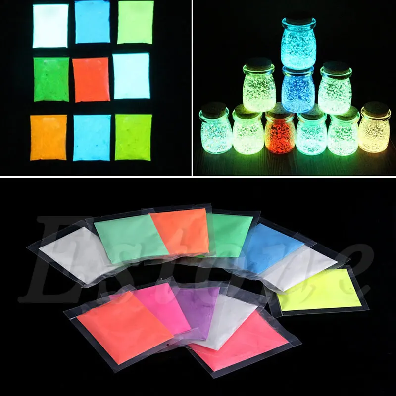 Флуоресцентный суперяркий пигмент светящийся в темноте пудра|pigment glow|pigment