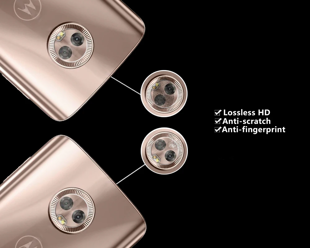 Высокое качество объектив камеры закаленное стекло для Motorola Moto G6 PLUS отпечатков