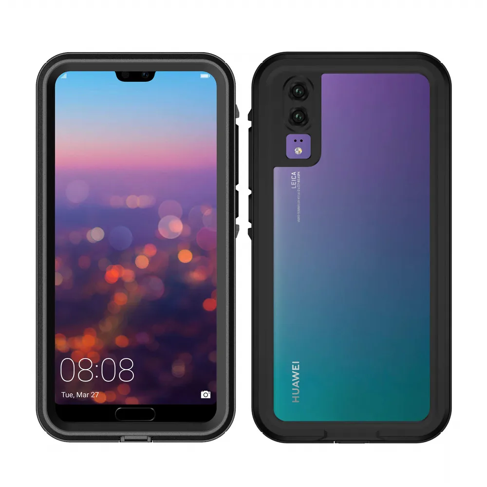 Black Для HUAWEI P20 Pro Чехол водонепроницаемый чехол пылезащитный полный Чехол плавание, Дайвинг чехол для HUAWEI P20 Lite P20 Funda Спорт на открытом воздухе Капа - Цвет: Black