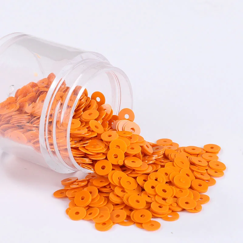 Solid Orange 4 мм блестки сплошной цвет серии Блестки Швейные Свадебные украшения ремесло аксессуары для одежды Lentejuelas Para Coser 20 г - Цвет: Solid Orange