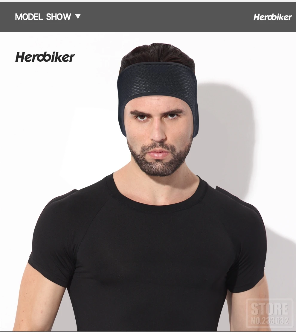 HEROBIKER, мотоциклетная маска, капюшон, пот, дышащая, черная, теплая маска, для улицы, для верховой езды, защитный капюшон, шлем, шапка s, повязка на голову