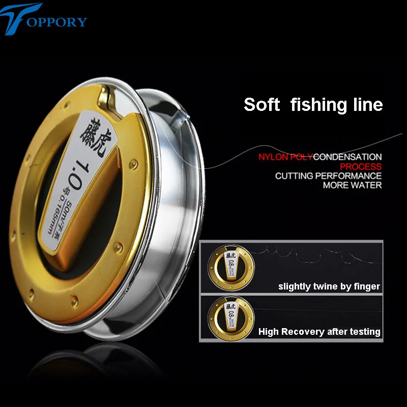 Toppory Высокое качество нейлоновая рыболовная леска для НЕРА herabuana Тайвань