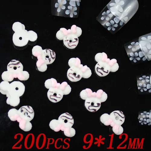 200 шт. Стикеры для ногтей с изображением Микки Мауса 12 Х9 мм|3d design nail sticker|3d stickersdesigner