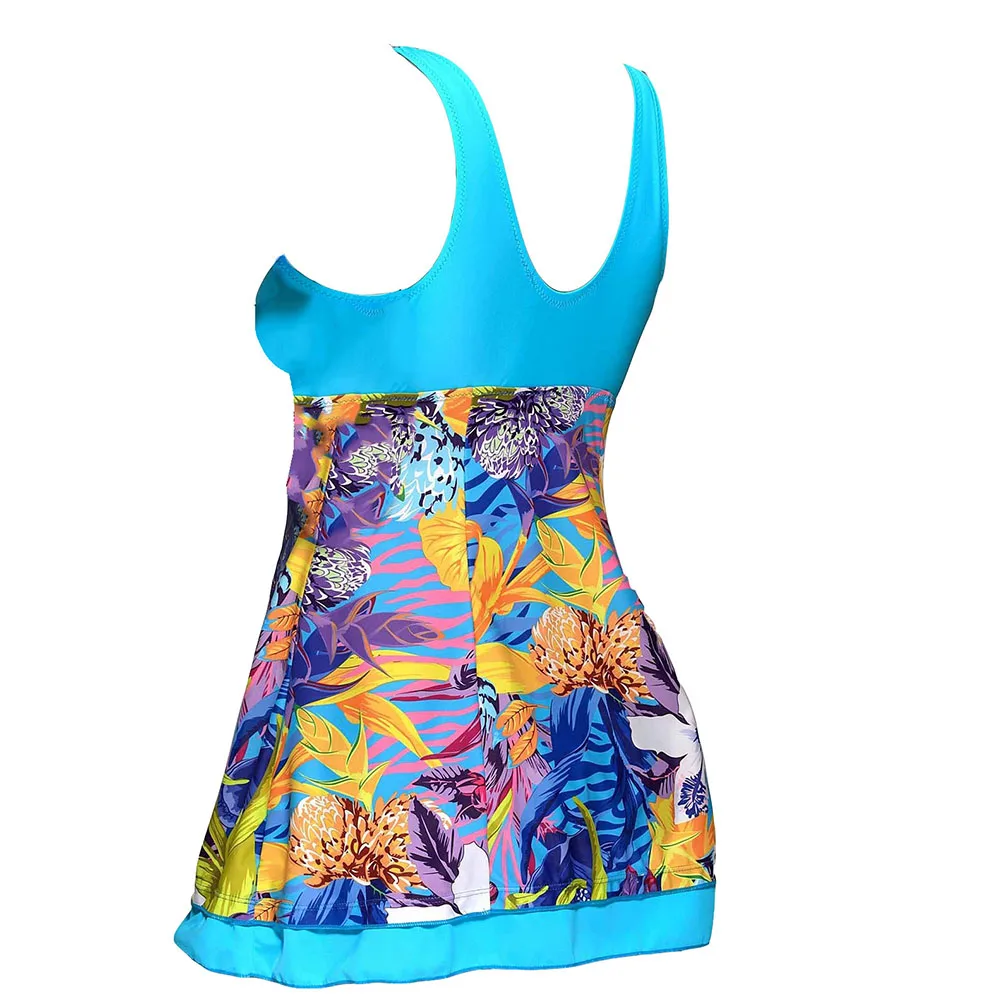 FS Танкини с цветочным принтом купальники 2018 бикини для женщин плюс размер