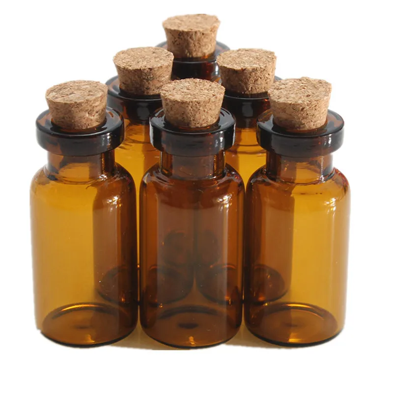 5 шт./лот 2 мл маленькая коричневая пустая Желая Стеклянная бутылка флакон для