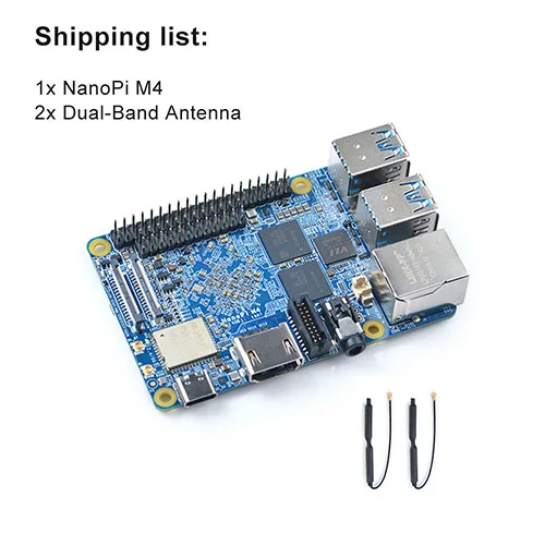NanoPi M4 2 ГБ/4 ГБ DDR3 Rockchip RK3399 SoC 2,4G и 5G двухдиапазонный WiFi, Поддержка Android 8,1 Ubuntu, AI и глубокого обучения