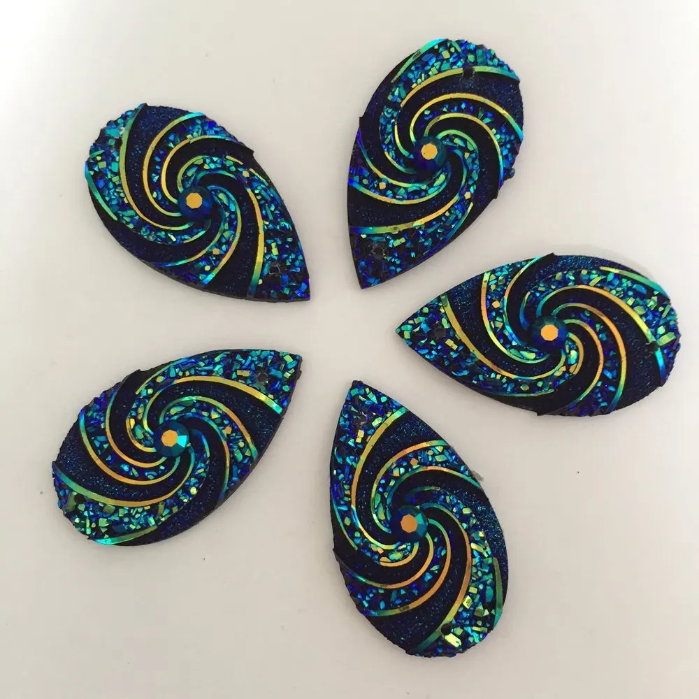 20 шт./лот AB каучуковая подвеска стразы с плоским основанием свадебное украшение 2