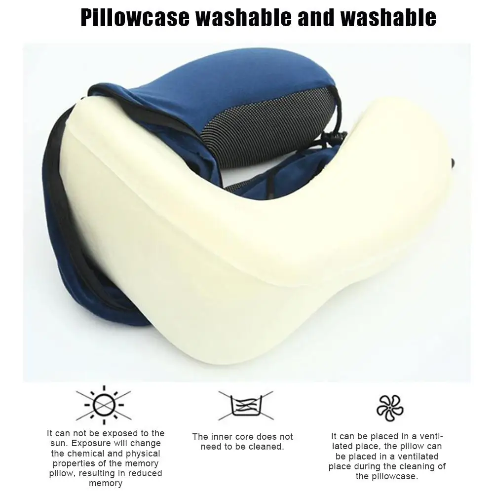 Хлопковая U образная подушка с молнией улучшенная дорожная Шейная Подушка