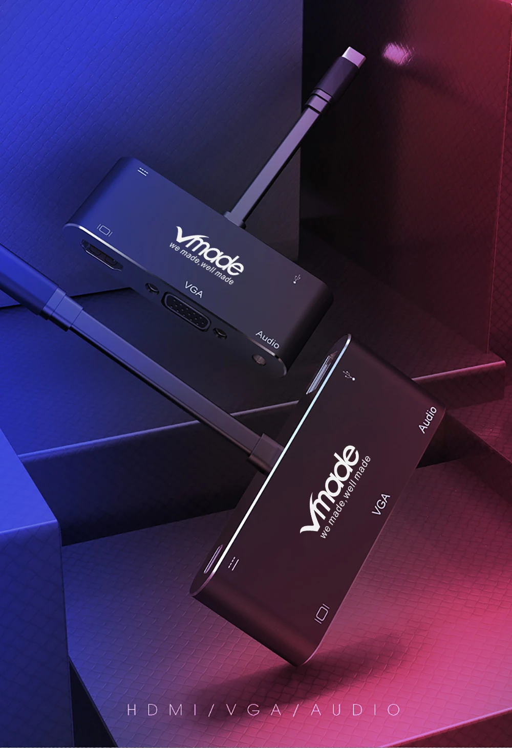 USB C концентратор для VGA HDMI k4 адаптер для Macbook Pro/Air Thunderbolt 3 концентратор USB Type C для HDMI 4K USB 3,0 порт USB-C питания