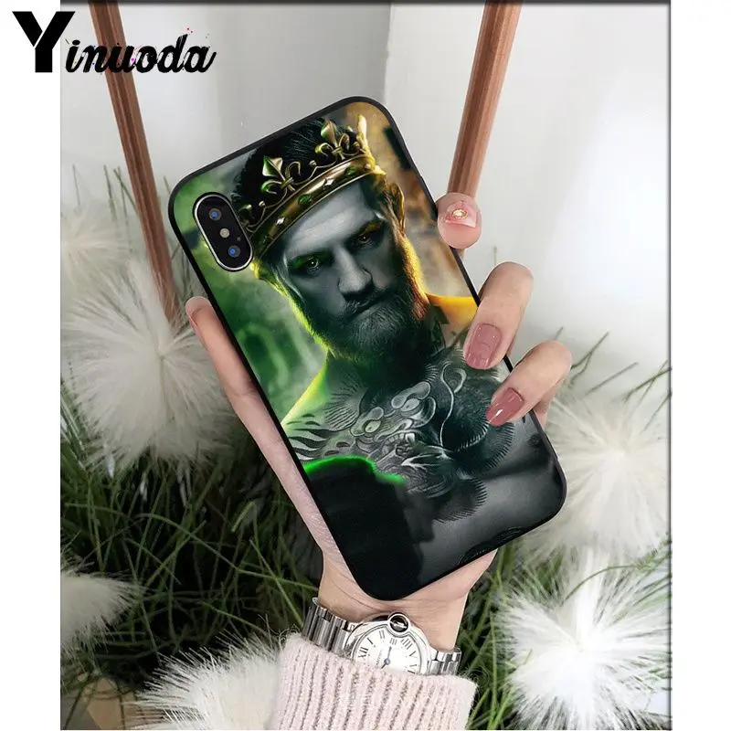 Yinuoda UFC Конор Макгрегор черный мягкий чехол для телефона iPhone 6S 6plus 7 7plus 8 8Plus X Xs MAX 5 5S XR
