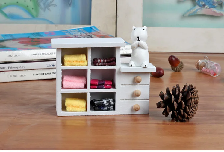 Деревянный шкаф для дома 1 шт. модный ящик хранения органайзер поделки держатель