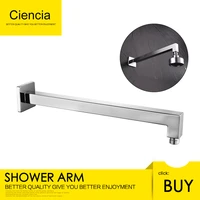 free shipping wall mounted sus304 stainless steel chrome 13 8 square shower arm for shower head bathroom showering parts