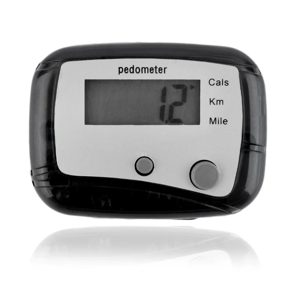 New Style Women Men Workout Fitness Pedomete Mini Digital LCD Pedometer Run Jogging Step Walking Distance Counter White Blue Red