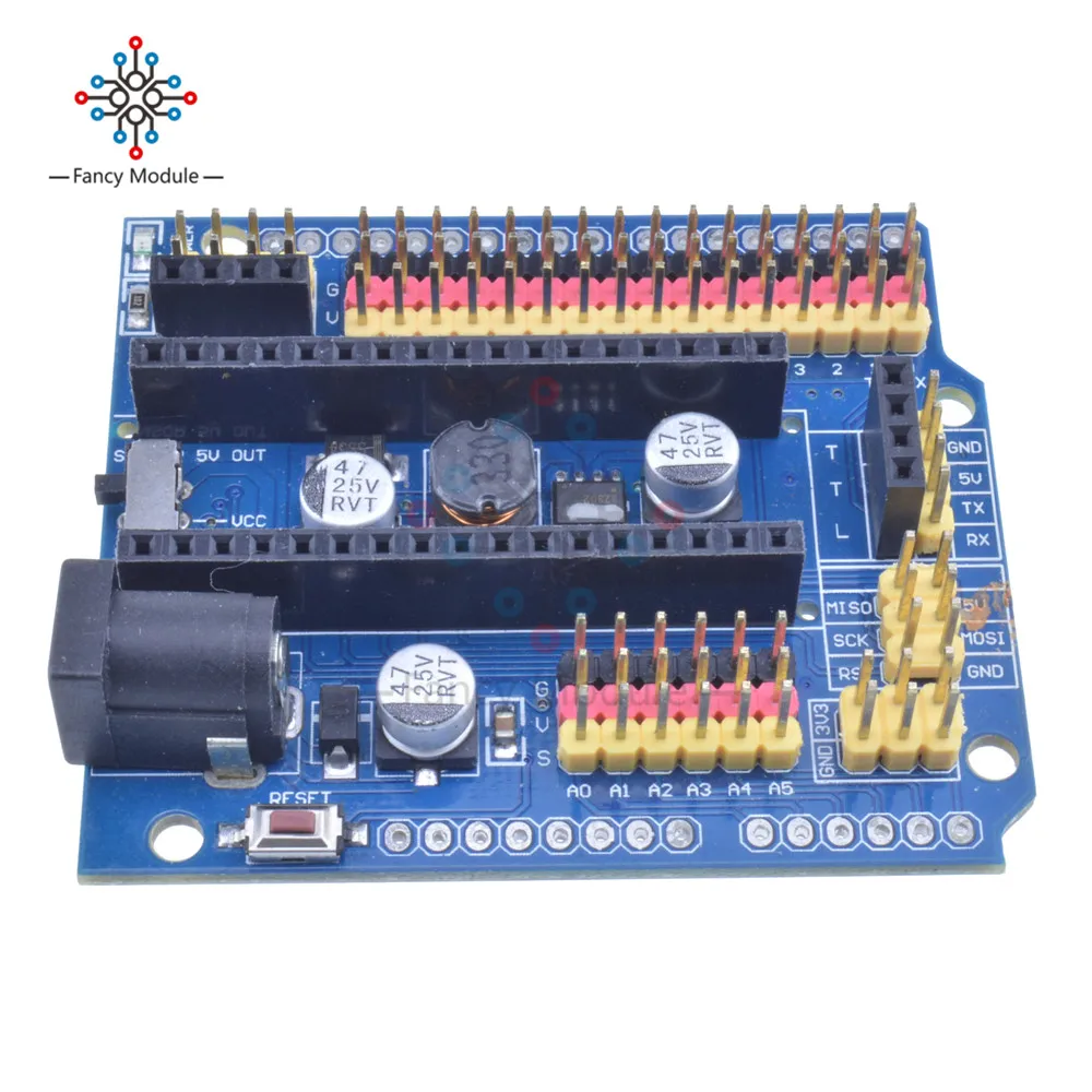 Плата расширения для Arduino MICRO NANO duemilanove 2009 Uno R3 Leonardo Nano v3.0 I/O микродатчик защитный