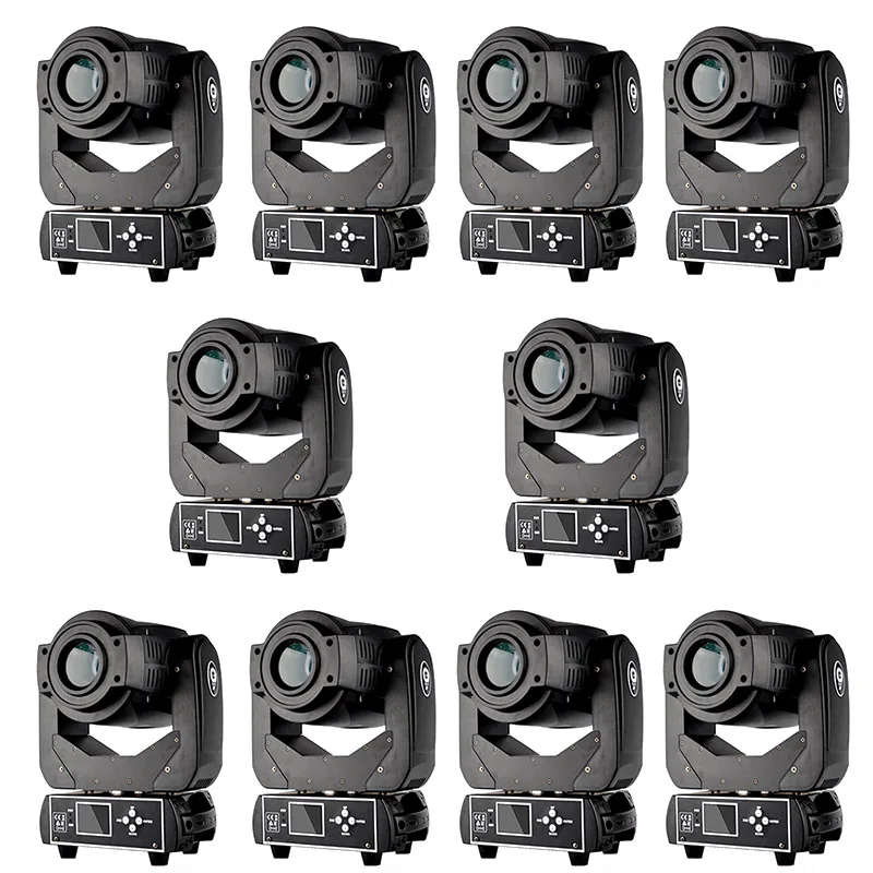 

10pcs/lot High Power 90W Gobo LED Moving Head 3 Face Prism DMX512 Controller LCD Display DJ spot light for Stage Discos Club