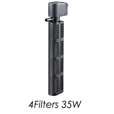 4 Filters 35W 3 в 1 аквариум фильтр 12/18/25/35W Внутренний воздушный насос аквариума встроенный фильтр аквариумным насосом брызга потока биологических циркуляции - Цвет: 4 Filters 35W