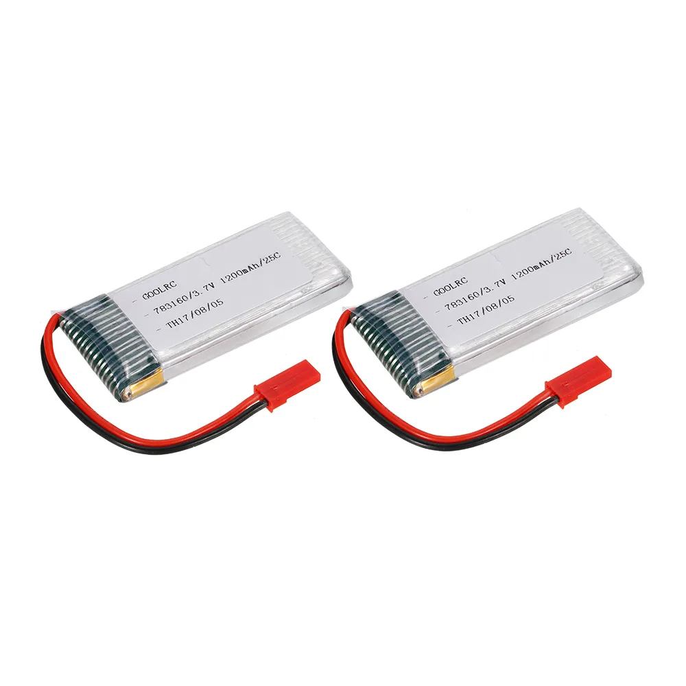 2 шт. литий-ионный аккумулятор GoolRC 3 7 В 1200 мАч 25C JST разъем для Walkera #10 5G4Q3 SYMA S006 |