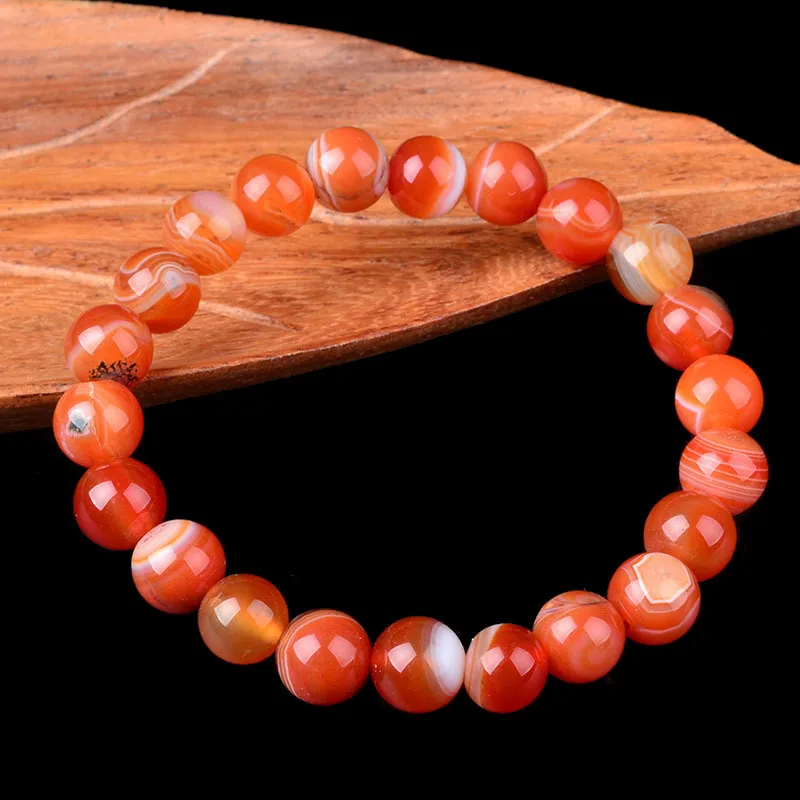 BEAUCHAMP Модный Эластичный браслет Agat Rhodochrosite драгоценное украшение из природного