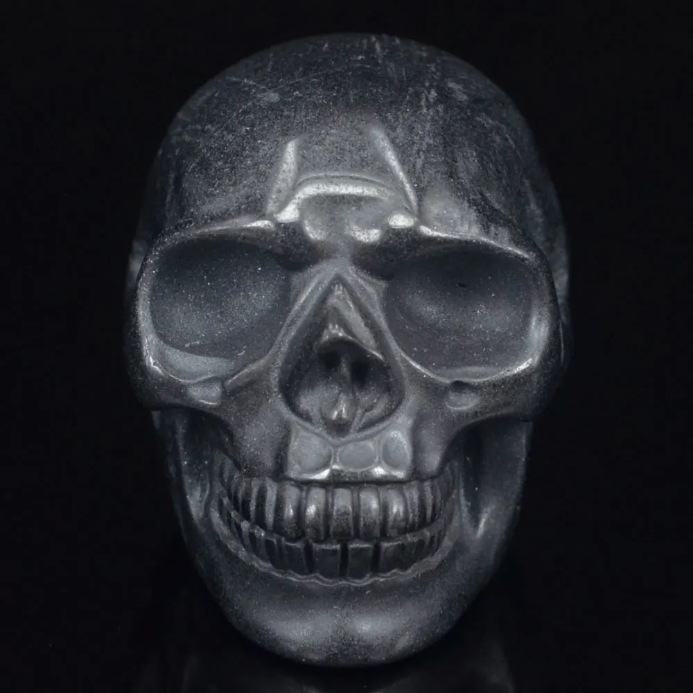 2 &quotнатуральный гематит черный череп резной камень чакра исцеление рейки фэн шуй