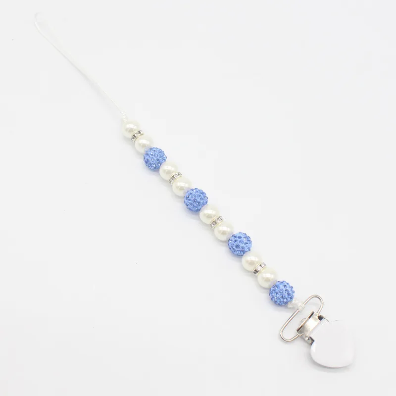 Newborn Crystal Pacifier Chain Pacifier Holder Baby Anti-lost Pacifier Clip Chain Baby Products New Arrivals Dummy Feeding Clip