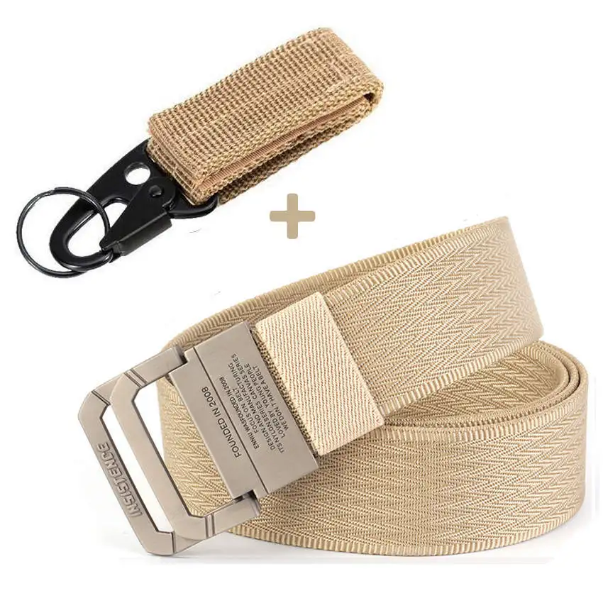 Khaki Belt Match Мужской нейлоновый ремень для джинсов, повседневные тактические ремни, многофункциональный тренировочный тканевый армейский ремень с металлической пряжкой, мужской поясной ремень, подарок - Цвет: Khaki Belt Match