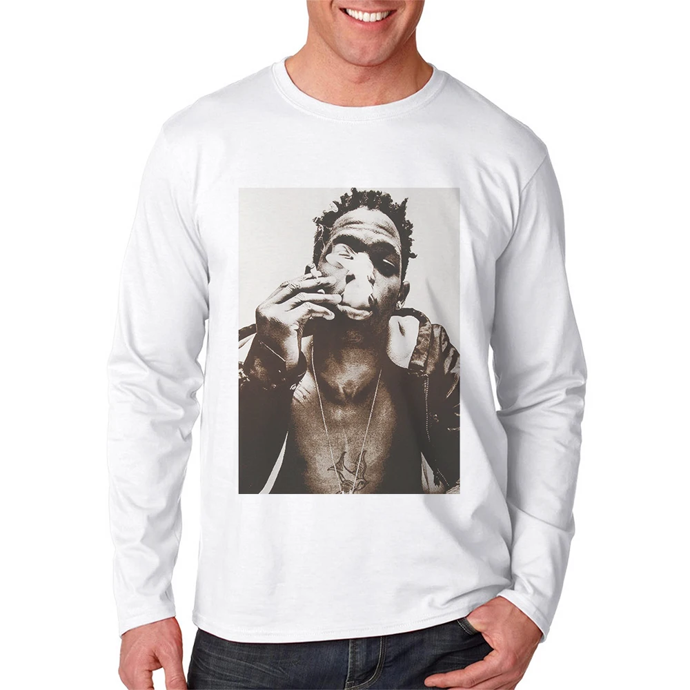 

Hot Sale New Fashion O-Neck Cotton Long Sleeve T Shirt Men Trend Casual Astroworld Printing Mens T-Shirt Basic White Tshirts Top