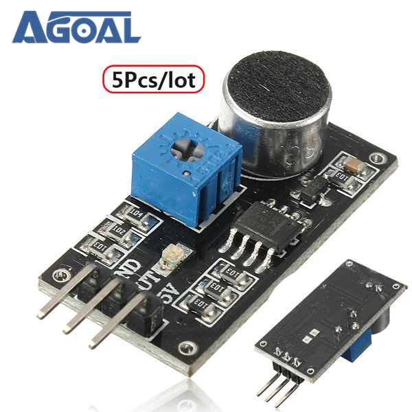 

5Pcs/lot Sound Sensor Detection Module Electret Microphone For DIY Free Shipping