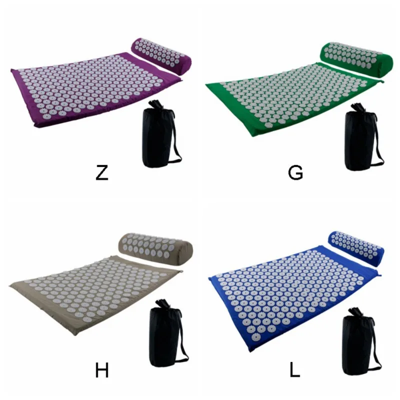 Massager Cushion Acupuncture Sets Relieve Stress Back Pain Acupressure Pad/Pillow Massage Yoga Mats Rose Spike And Relax |