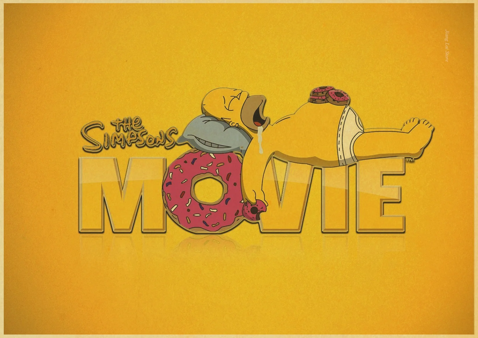 

The SimpsonsHomer Jay Simpson Bartholomew Marge Lisa Maggie Vintage Paper Poster Wall Painting Home Decoration 42X30CM 30X21CM