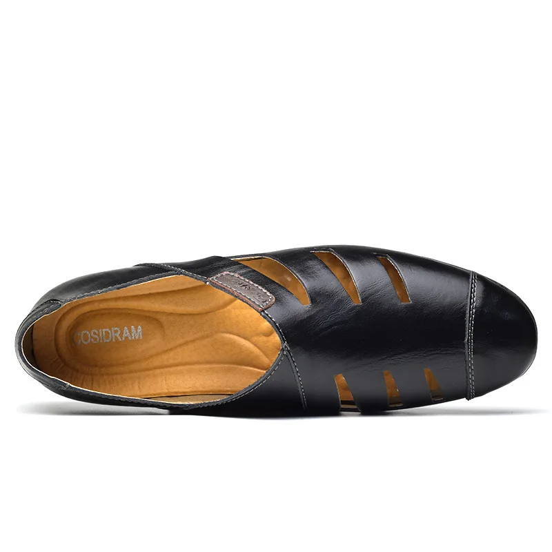 COSIDRAM/мужская повседневная обувь из натуральной кожи Новинка 2018 года Летняя с
