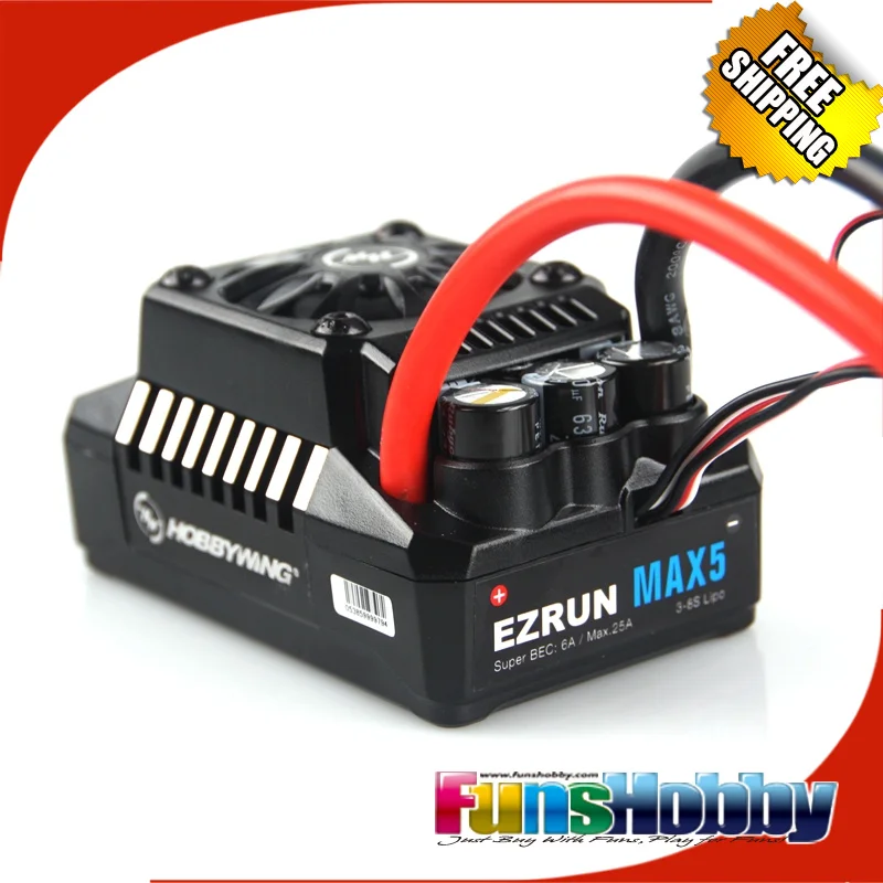 Бессенсорный Бесщеточный Регулятор Скорости Hobbywing EzRun MAX5 200A для
