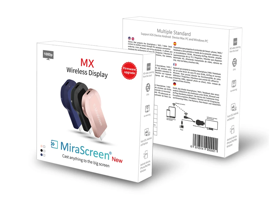 1080P Full HD wifi мульти-Дисплей приемник ключ Mirascreen DLNA Airplay Miracast tv stick беспроводное подключение HDMI tv dongle