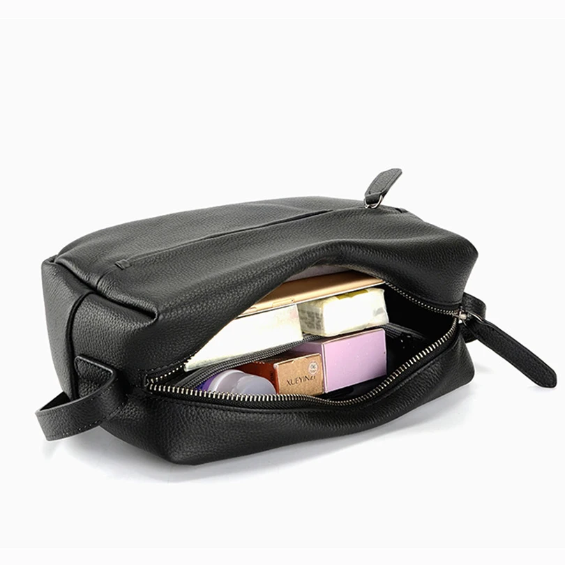 Женская сумка-мессенджер BeDo черная из натуральной коровьей кожи на молнии | Багаж