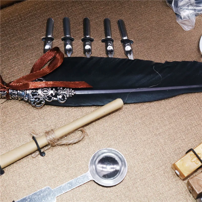 Dip pen 1 Набор Подарочная коробка авторучка 5 смешанных моделей ручки вращение наконечника студенческие канцелярские принадлежности подарок на День учителя ручка печать штамп