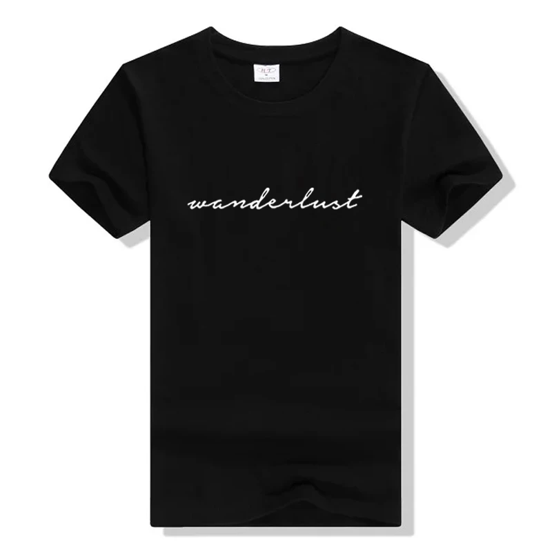 Wanderlust рубашка курсивная туристическая дорога путешествие Эстетическая Tumblr