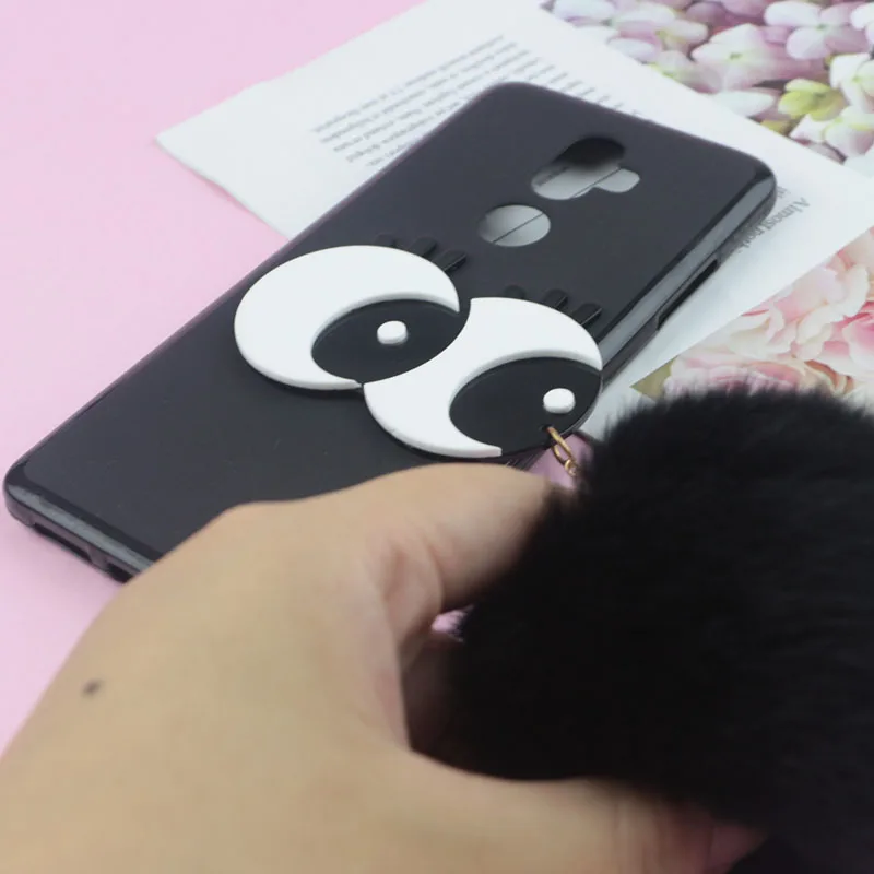 3D мультфильм большие глаза милые волосы мяч чехол В для Alcatel 3 В V 5099D Alcatel 3 V Мягкий ТПУ чехол