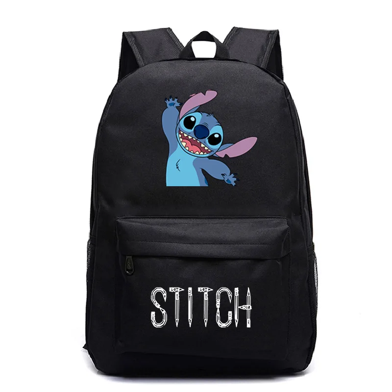 Рюкзак Kawaii Stitch для подростков школьный ранец мультяшный шитье милый дорожный
