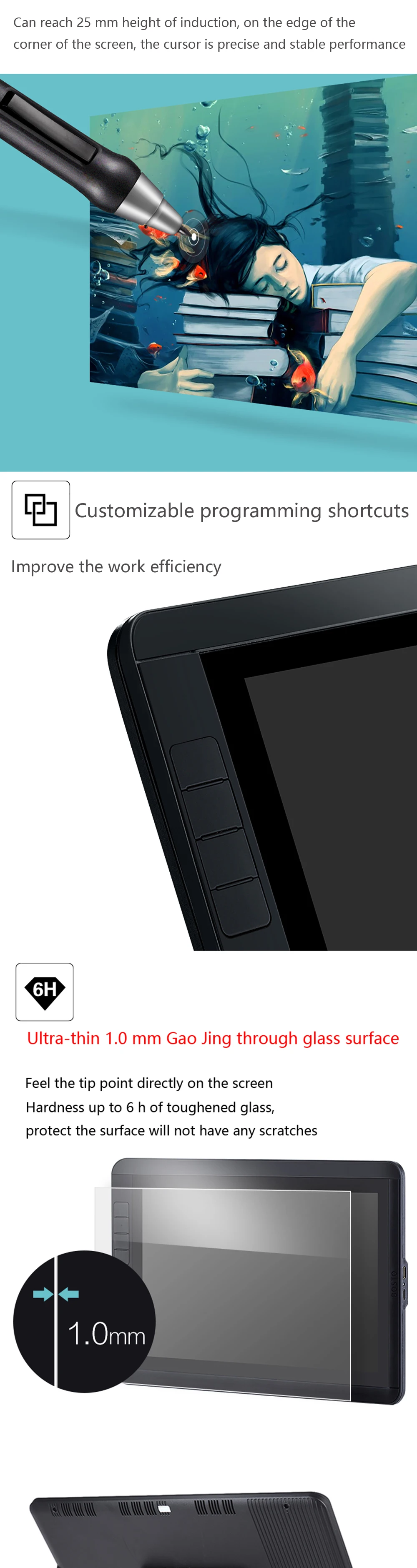 BOSTO V3 13,3 В FHD Art Графика планшет монитор рисовать Tablet 8192 уровней Smart ручка с подставкой и рисунок перчатки