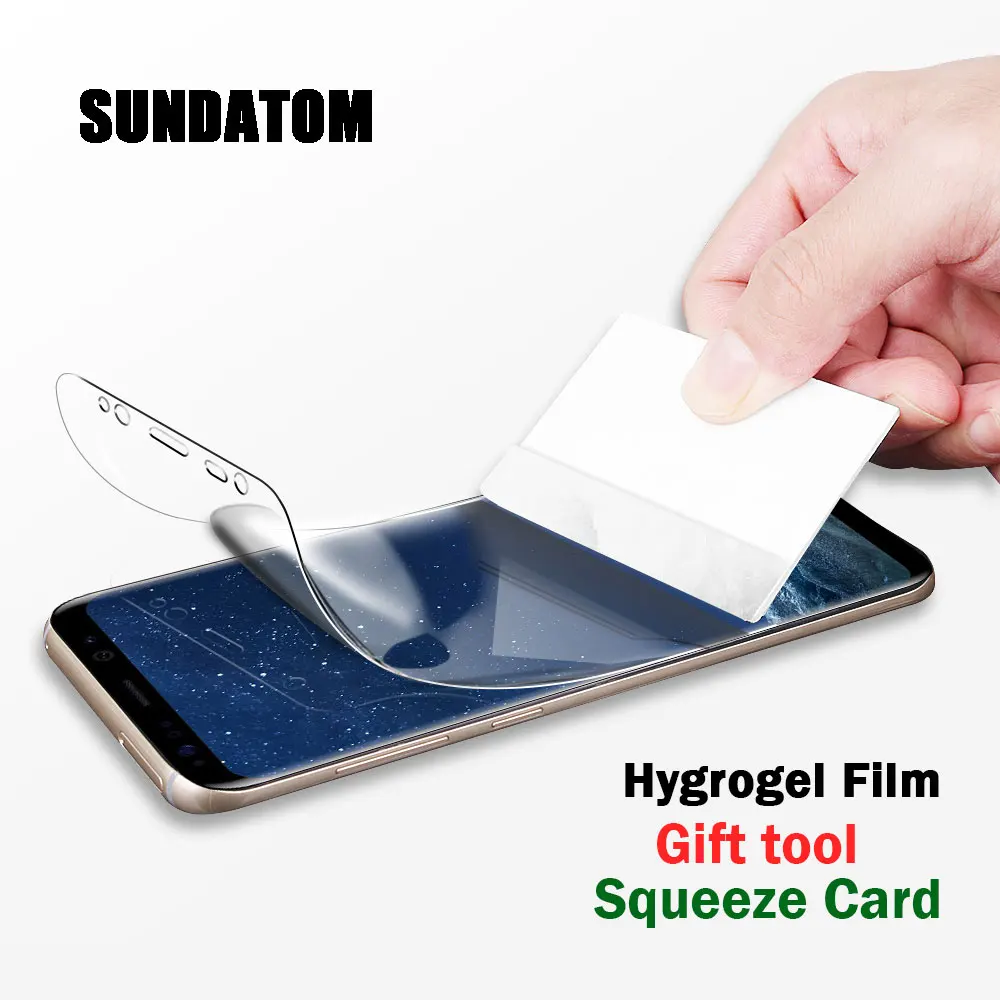 Sundatom гидрогель пленка Экран протектор для Samsung Galaxy S8 S9 плюс S7 Edge Note 8 полное