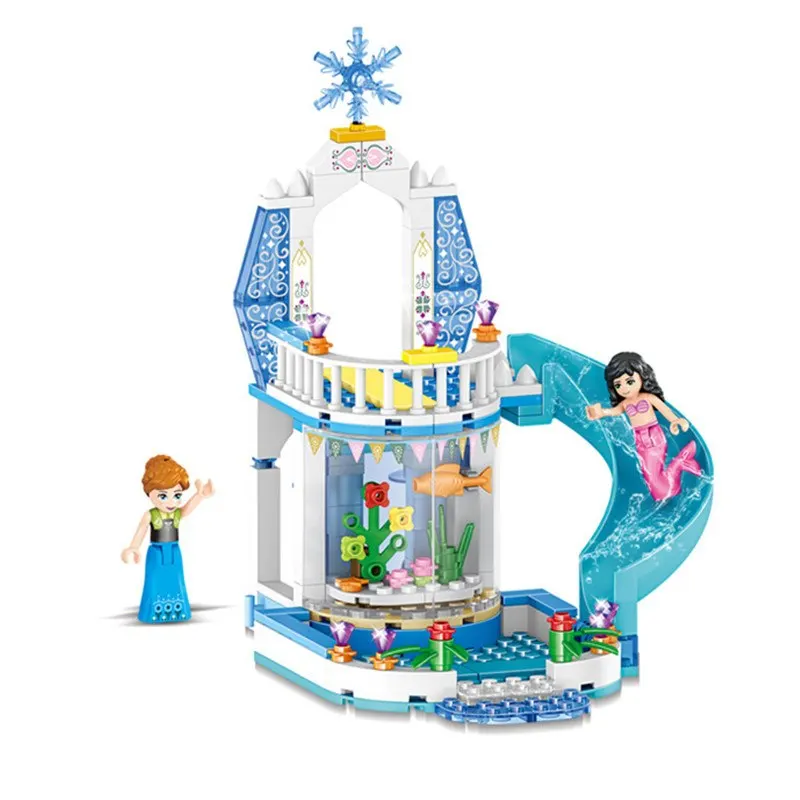 344 шт. Снежная принцесса Эльза ледяной замок Принцесса Анна 2 в 1 Compatibie Legoings