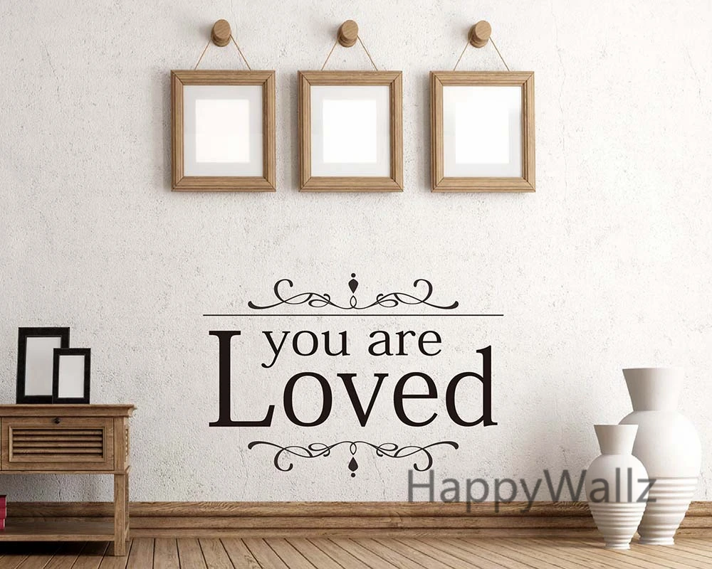 

You Are Loved Family Love Quotes Wall Sticker DIY Decorative Love Quotes Custom Personalized Colors Vinyl Wall Art Decals Q176
