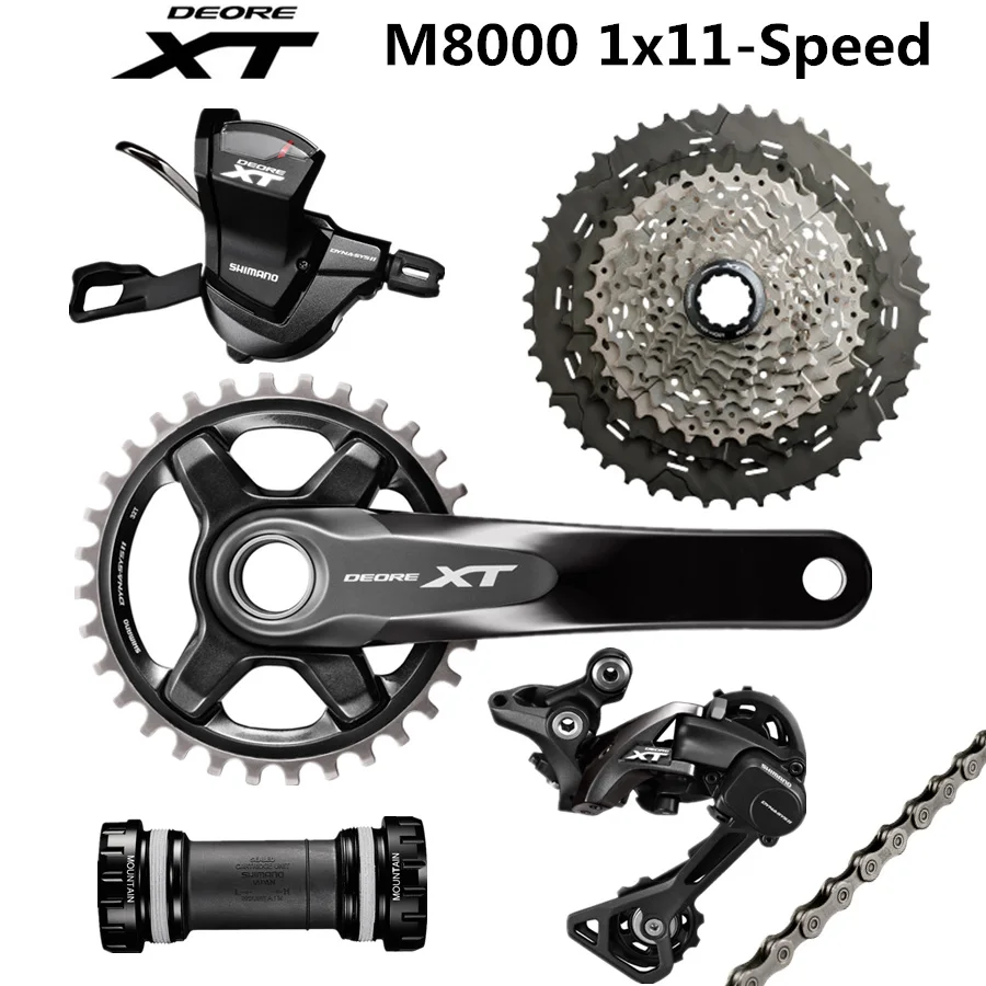 SHIMANO DEORE XT M8000 Группа комплект 32T 34T 165 170 175 шатун горный велосипед Комплект 1x11
