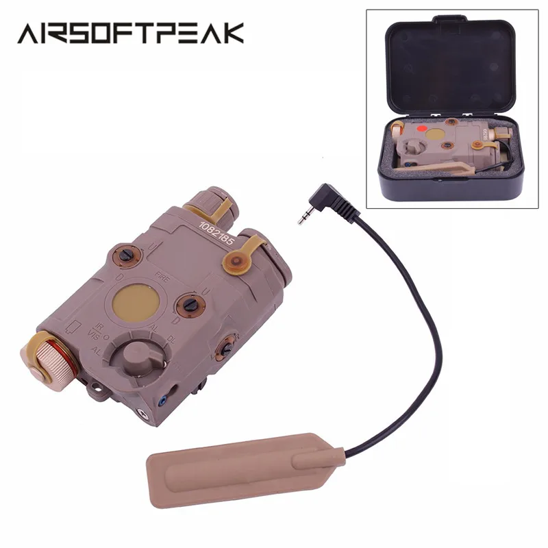 Тактический винтовка AN/PEQ-15 красная точка Лазерная батарея чехол белым фонарик инфракрасный объектив 270 люмен ночная версия охотничий аксессуар охота принадлежности аксессуары пневматическая винтовка для охоты