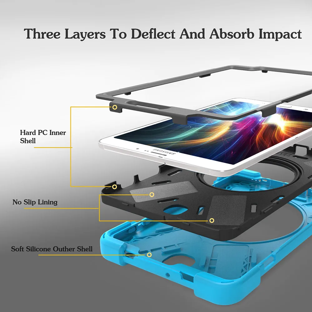 Чехол подставка для планшета Amor Heavy Duty гибридный жесткий чехол накладка Samsung GALAXY
