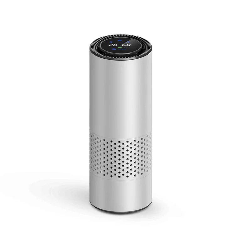 Silver Очиститель воздуха hepa фильтр отрицательный ионный очиститель воздуха с контролем жестов очиститель воздуха автомобиля удаление формальдегида отлично подходит для дома автомобиля - Цвет: Silver